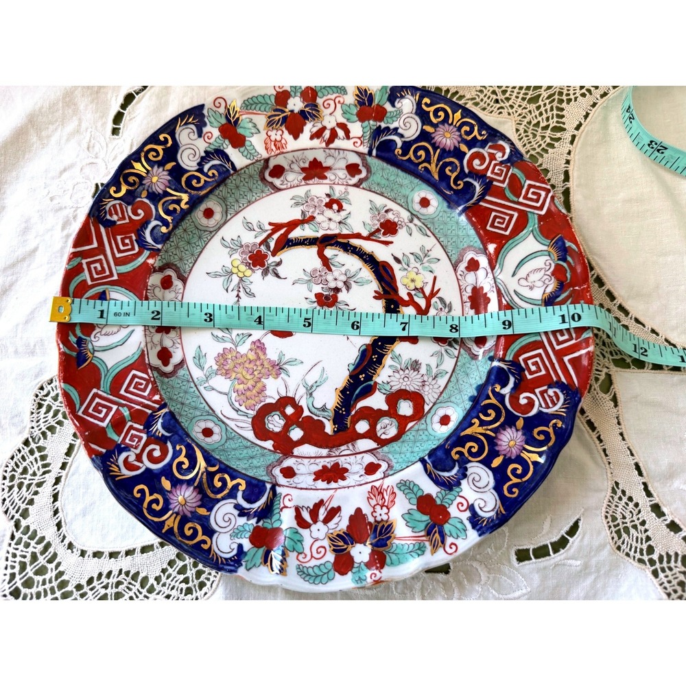 Masons Antique Ironstone China Plate England Imari Floral Gold Scalloped 10.25in - Picture 3 of 15